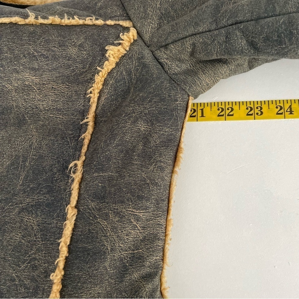 Vintage Y2K Size L/G Long Aviator Faux Fur Afghan Coat 70s Hippie Boho Grunge - Picture 12 of 16